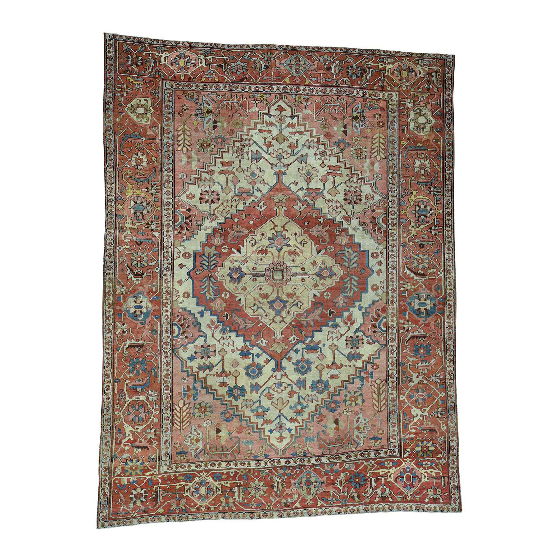 Traditional Wool Hand-Knotted Area Rug 9'7